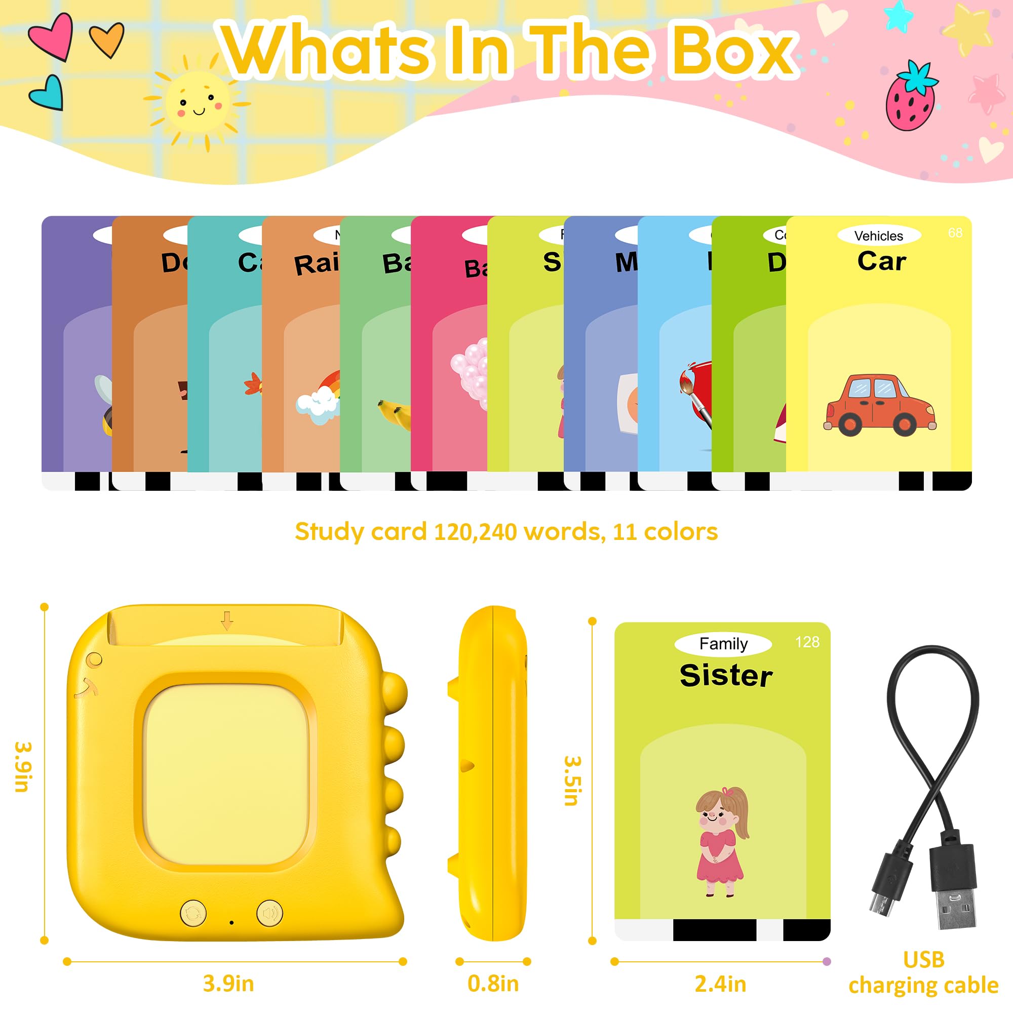 Amazon.com: Talking Flash Cards,Kids Toddler Flash Cards with 240