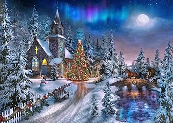 Peace on Earth Christmas Cards - Box of 15 Cards & 16 Foil Lined Envelopes