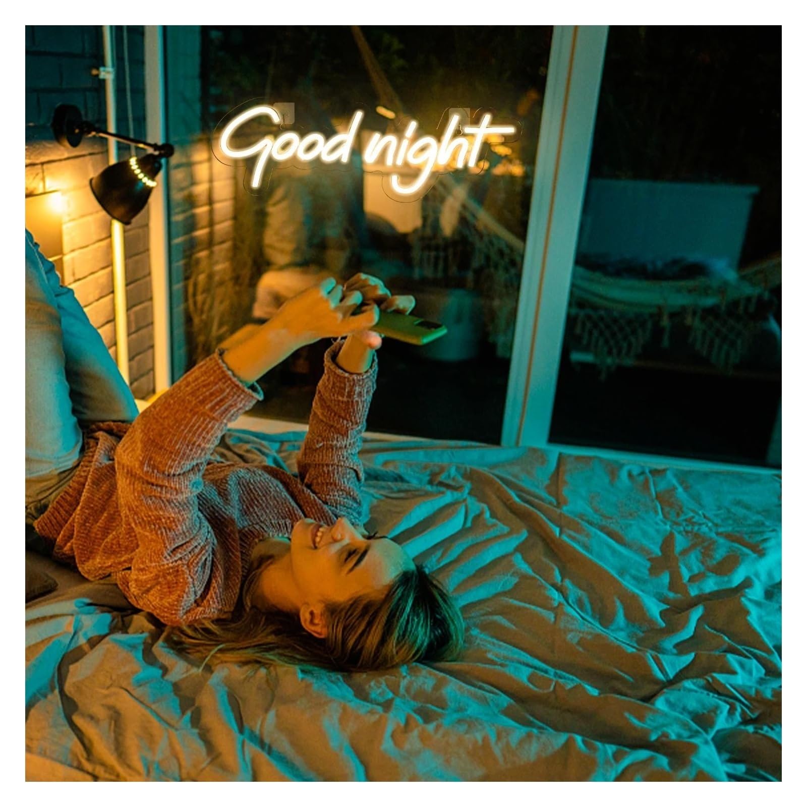 Insegna luminosa al neon Buona notte per la camera da letto con insegna al per neon per luce per per decorazione della parete per