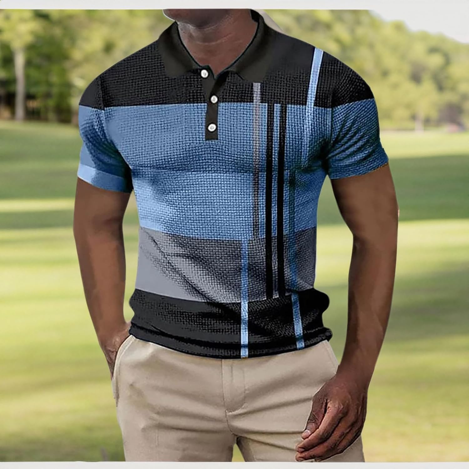 EndoraDore Men's Short Sleeve Polo Shirts Casual Golf Printed T-Shirts Summer Sport Moisture Wicking Performance Shirt - Image 7