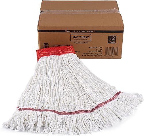 Miniatura 13 de Matthew - Trapeador de microfibra de limpieza resistente, repuesto de cabezal de trapeador húmedo, excelente absorción, capacidad de lavado premium,