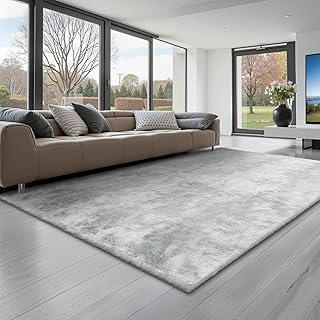 VEVOR Indoor Plush Area Rugs, 6 x 9 ft Soft Plush Carpet, Furry Shag Are...