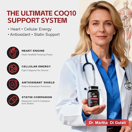 Miniatura 5 de Eleli Ultra 6 veces mejor absorción liposomal CoQ10 100 mg cápsulas blandas - Pequeñas cápsulas blandas fáciles de tragar Ubiquinol Coenzima Q10