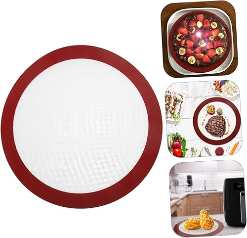 Miniatura 9 de Alfombrillas de silicona para hornear, reutilizables, antiadherentes, para repostería, revestimiento de horno, forros de silicona redondos, para