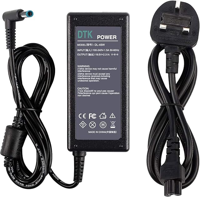 DTK 45W HP Laptop Charger 19.5V 2.31A AC Power Adapter for HP Notebook Stream 11 13 14 HP Elitebook Pavilion x360 11 13 15 M3 and Spectre Ultrabook Connector: 4.5 * 3.0mm