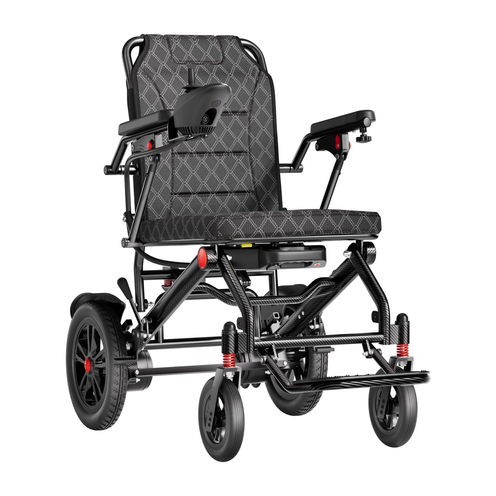 2026 Fauteuil Roulant électrique Pliable Ultra Léger Pour Adultes | Intérieur et extérieur, Alliage d’aluminium Seulement 19kg pour voyage, batterie au lithium 20 Ah, Jusqu'à 150 kg