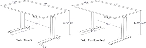 Miniatura 48 de Stand Up Desk Store Escritorio eléctrico de altura ajustable con memoria programable (marco blanco/parte superior blanca brillante, 48 pulgadas de