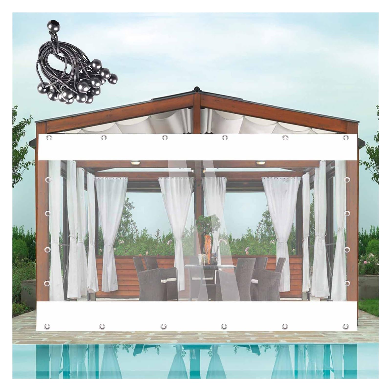 Lona Impermeable Transparente De PVC, Cortinas De Lona, image size:1601x1601