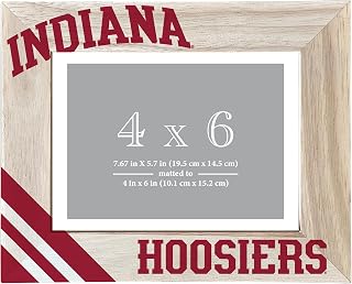 R and R Imports Indiana Hoosiers Officially Licensed College Printed Wooden Photo Frame 4X6 – Horizontal Display