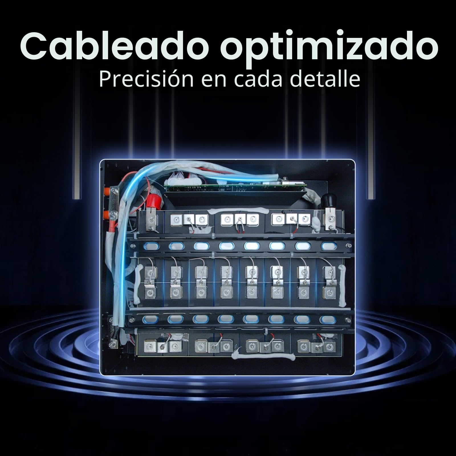 ECO-WORTHY Cubix100 LiFePO4 48V 100Ah Bluetooth IEC 62619 con BMS de 100A, bateria litio de 5,12kWh, armario para servidor, batería solar para sistema solar completo,sistema fotovoltaico, autocaravana