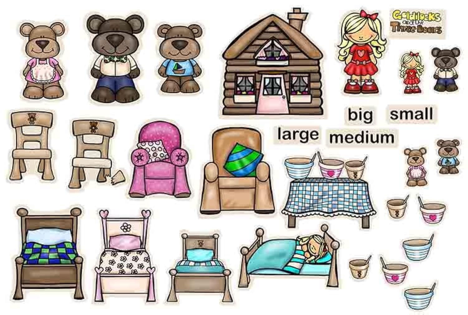 Goldilocks & The Three Bears Felt Figures Flannel Board Stories (Deluxe)