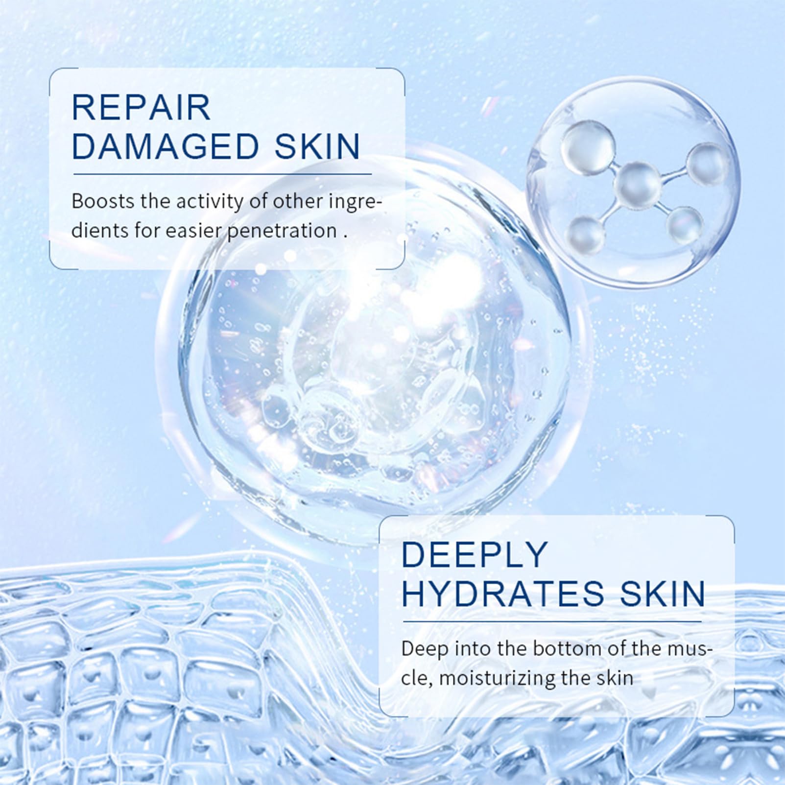 Hyaluronic Acid Microneedling Serum, Hyaluronic Acid Serum For Face, Hydrating Face Serum For Women & Men, Anti Aging & Smooth Wrinkle, Face Serum Skincare For All Skin Type 7x2ml Ampoules - Image 4