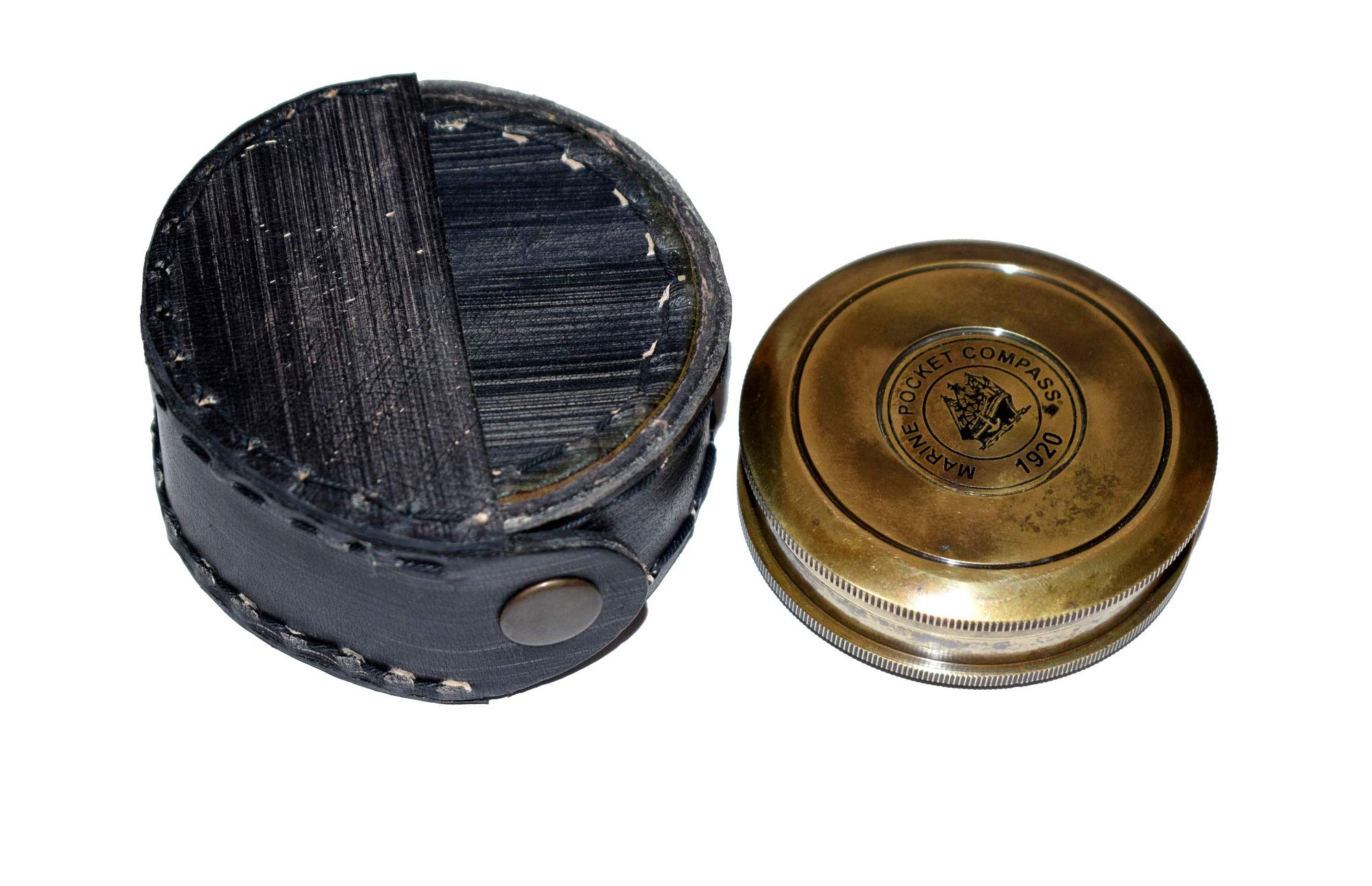 OLD MEMORIES GALLERY Robert Frost Poem Engraved Compass with Leather case, Unique Vintage Gift for All Occasion.Camping Compass, Boating Compass, Gift Compass, Graduation Day Gifts, Husband, Father