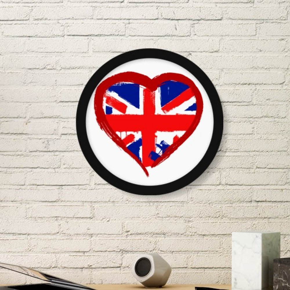 Illustration ronde Angleterre pour décoration de salon et bureau au design cœur britannique