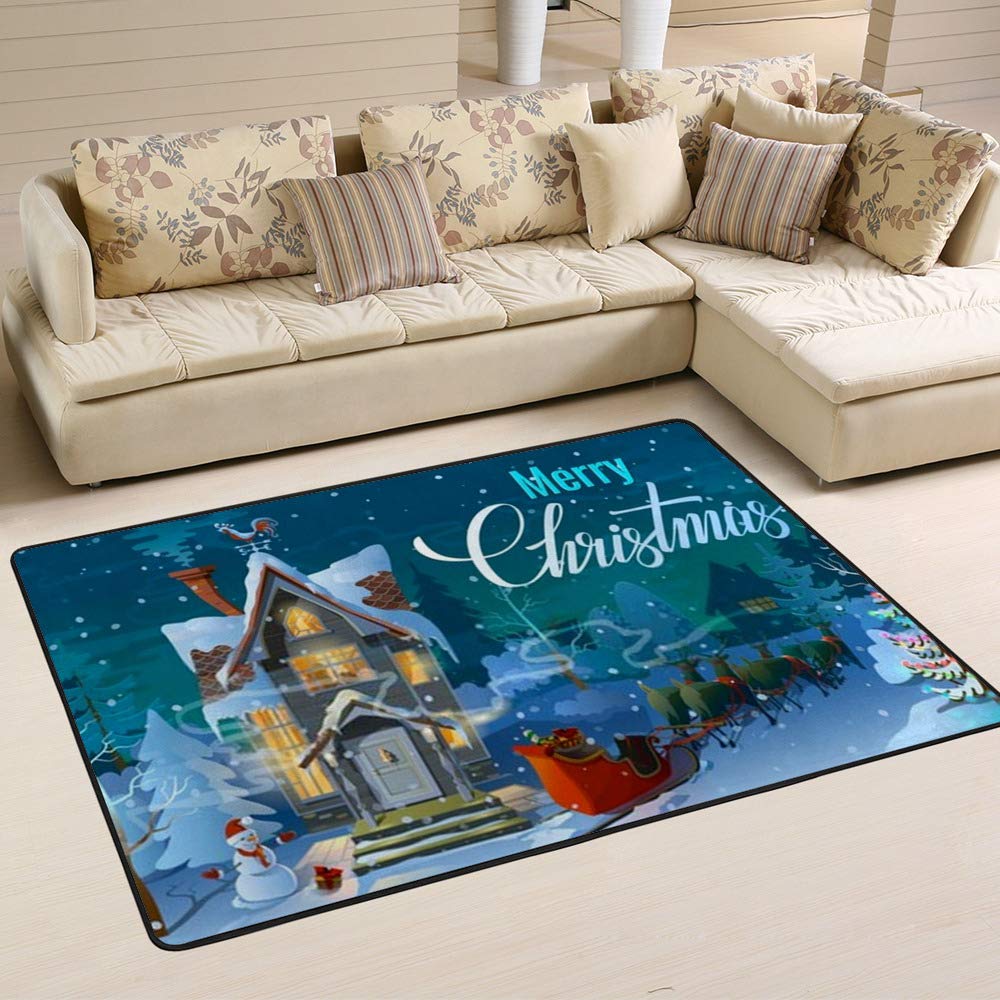 Tapis de Noël Rennes grand format 60x39 pouces Ruchen Maison