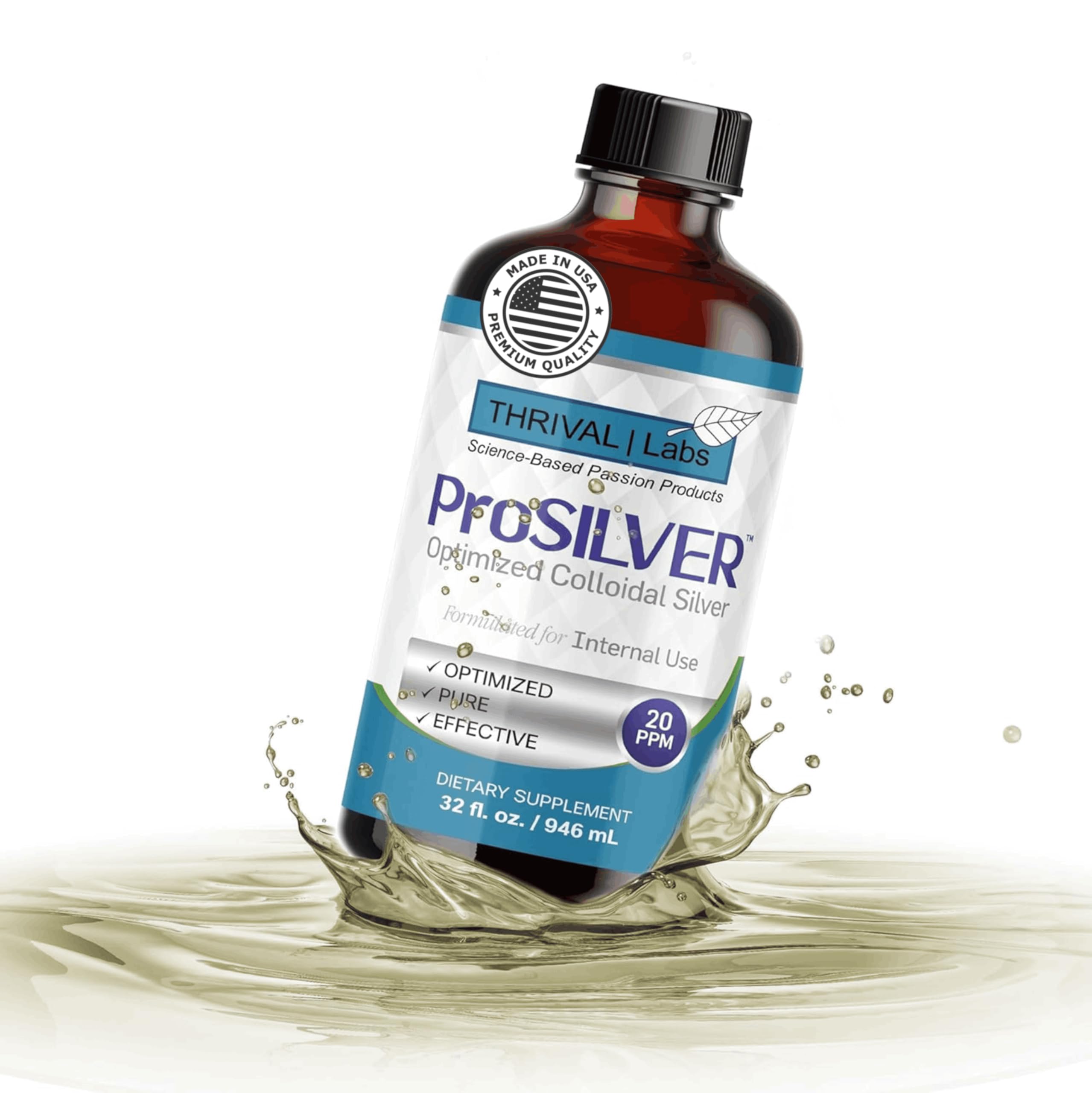 Amazon.com: ProSILVER Blue Label 20 PPM True Colloidal Silver