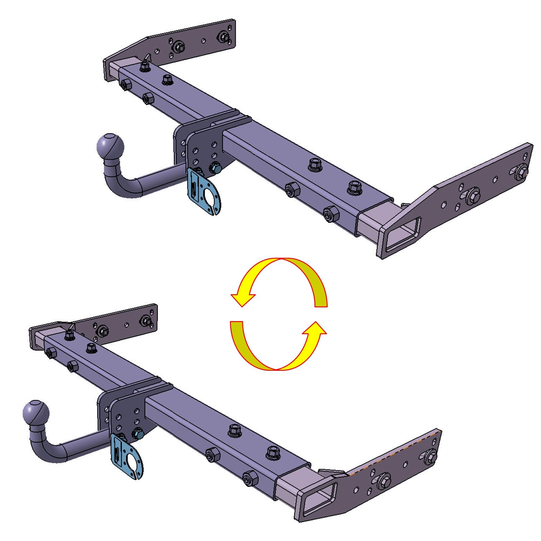Attelage de remorque universel variable - pour campeur, camping-car, caravane, tombereau, un camione, voiture de livraison