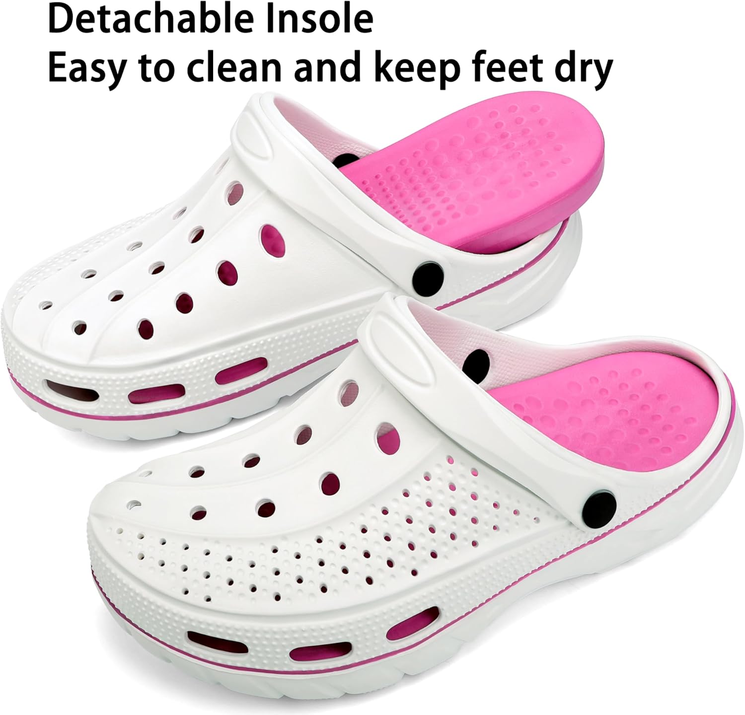 Women Men Orthopedic Clogs Arch Support Garden Shoes Sandals Slippers with Plantar Fasciitis Insoles - Image 5