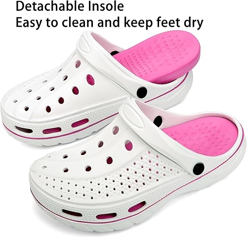 Miniatura 4 de INMINPIN - Zuecos ortopédicos para mujeres y hombres, con soporte de arco, zapatos de jardín, sandalias con fascitis plantar y plantillas de pies