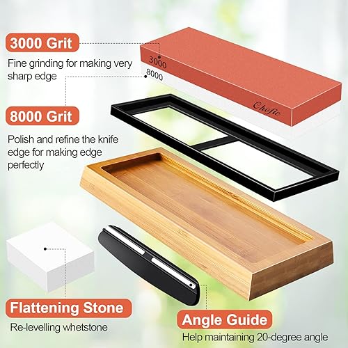 Miniatura 3 de Piedra de afilar, piedra de amolar Bearmoo 2-en-1