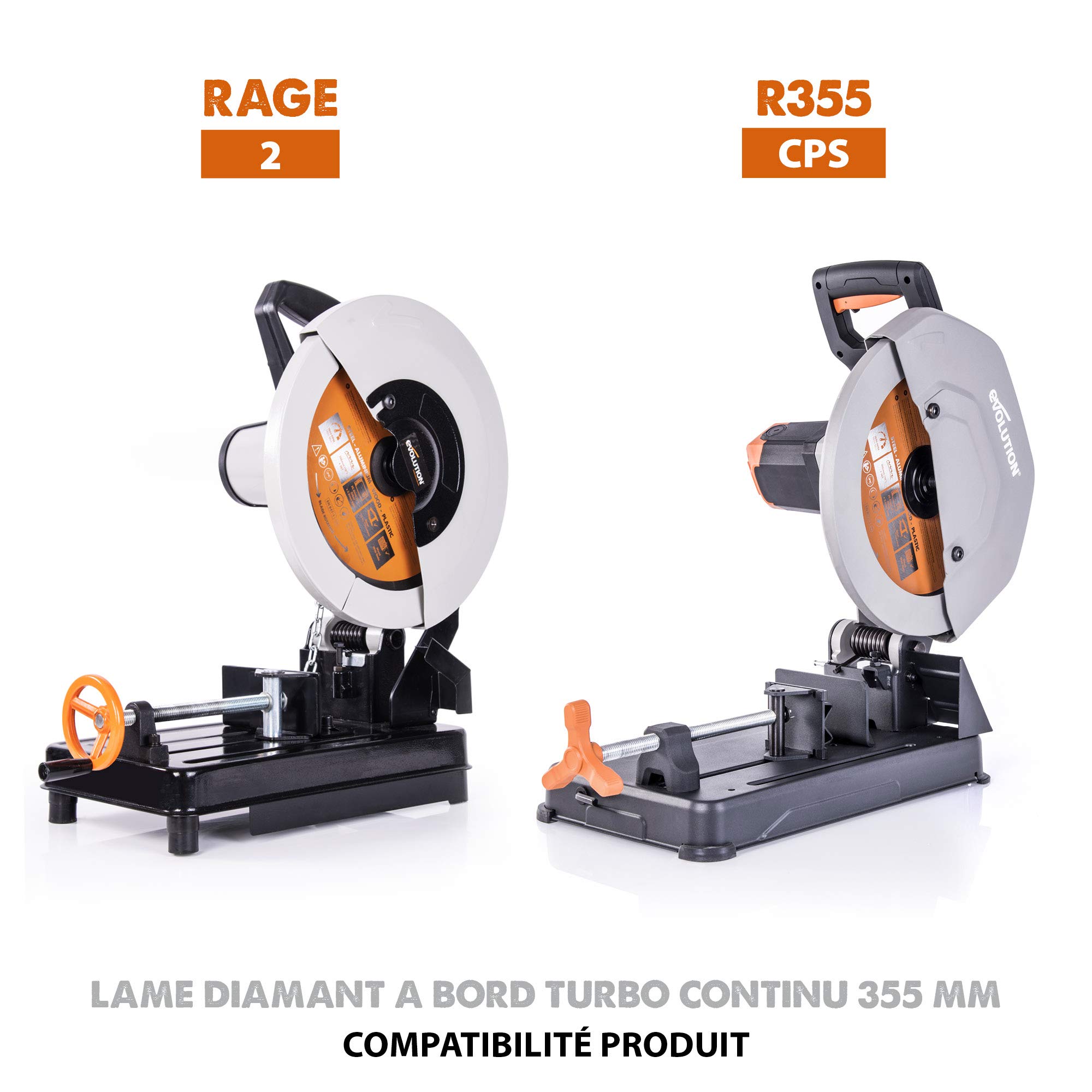 Evolution Power Tools - Lame Diamant, 355 mm, Vert