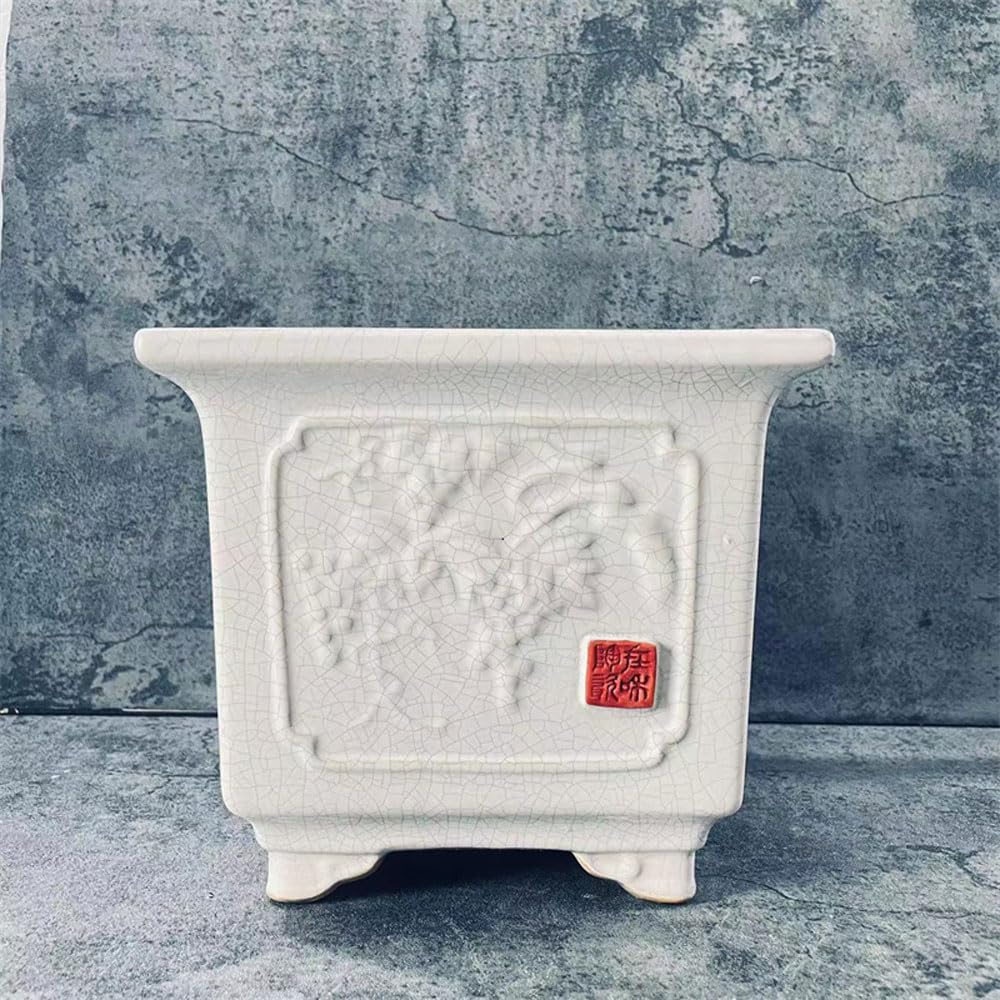 Doniczki Doniczka ceramiczna 8,2-calowe białe ceramiczne doniczki do roślin domowych, wyjątkowe doniczki do roślin z otworami drenażowymi, ceramiczne doniczki, ręcznie malowane doniczki do dekoracji d