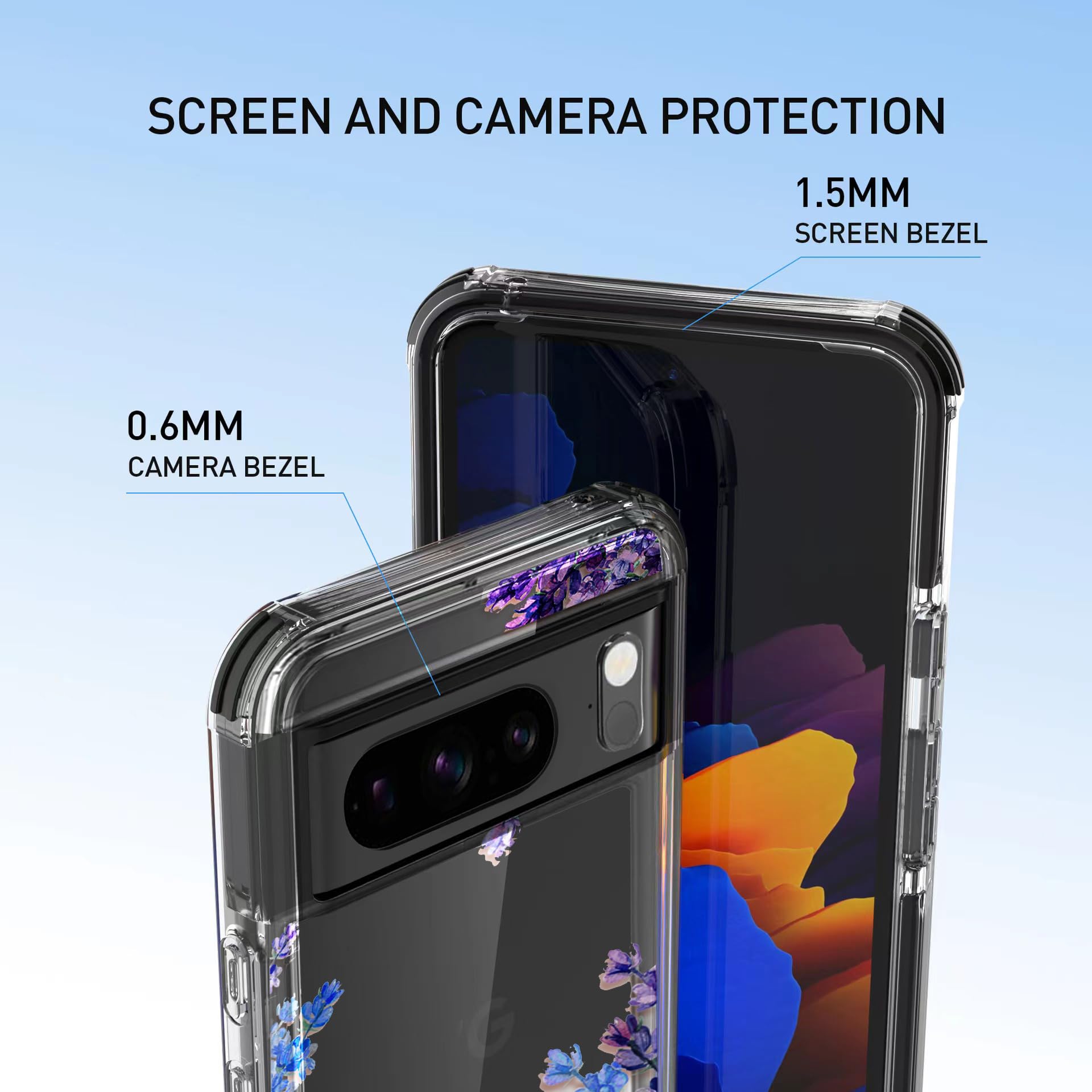 Custodia Floreale Fiori Per Google Pixel 8 7 Pro 7a 6a 6 6Pro 5 - Foto 4