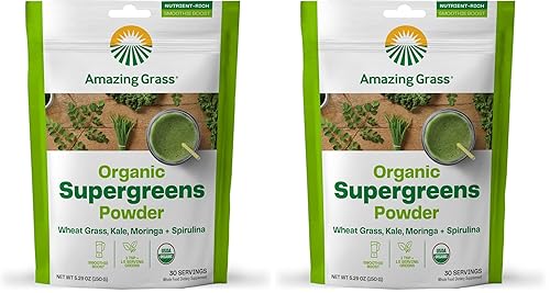 Amazing Grass Super Greens Booster: Greens Powder Smoothie Mix with