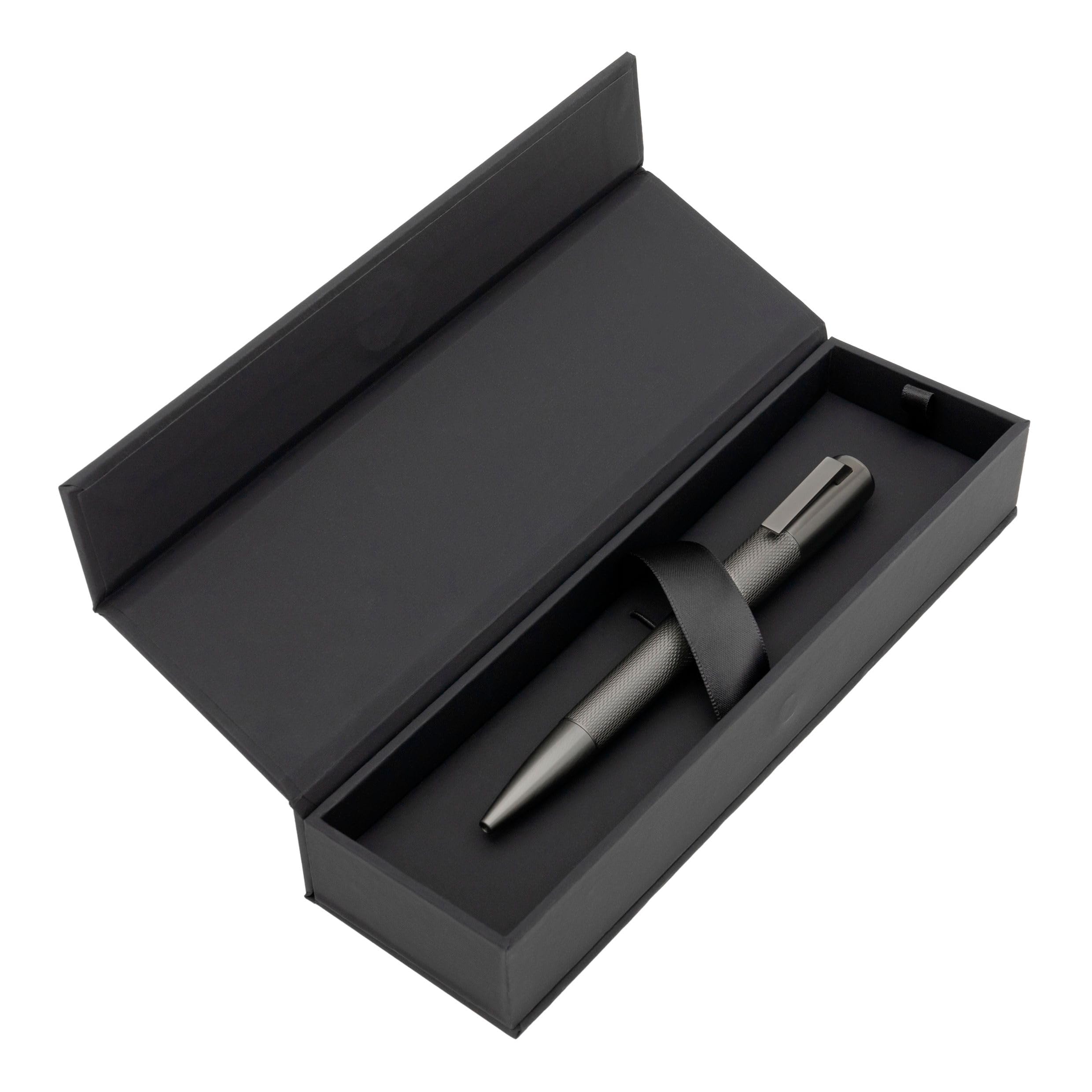 Hugo Boss HSY6034 Kugelschreiber Pure Matte Dark Chrome, 1 Stück (1er Pack)
