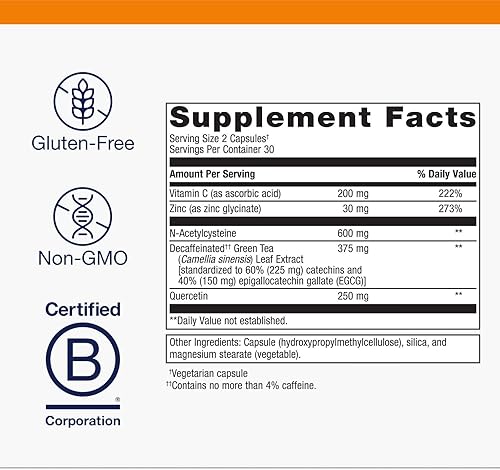 Miniatura 2 de Metagenics Inmune activo - Con quercetina, NAC, zinc, EGCG y vitamina C - 30 porciones