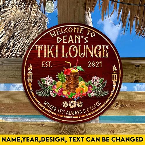 Miniatura 6 de V VIBEPY - Letrero de madera con diseño de barra Tiki de 8 pulgadas, 12 pulgadas, 18 pulgadas, Tiki Bar, cartel de casa de lago, letrero de casa de
