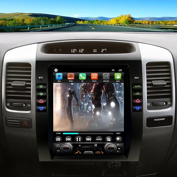 Radio Android 12.1" IPS para Lex GX470 2002-2009 miniatura 5