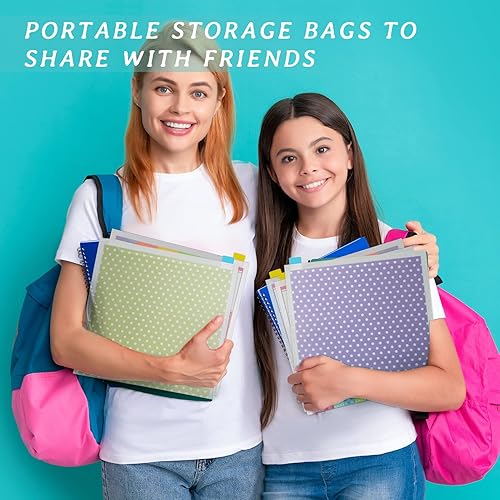 Vista 11 de Caydo 12 piezas de almacenamiento de papel para álbumes de recortes con pestañas adhesivas de índice para sostener álbumes de recortes de 12 x 12