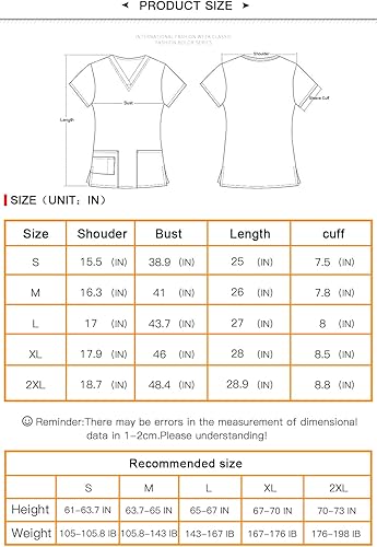 Miniatura 7 de niaahinn Scrubs Medical Uniforme - Conjunto de ropa quirúrgica para mujer con cuello en V y pantalón deportivo cónico tipo cargo