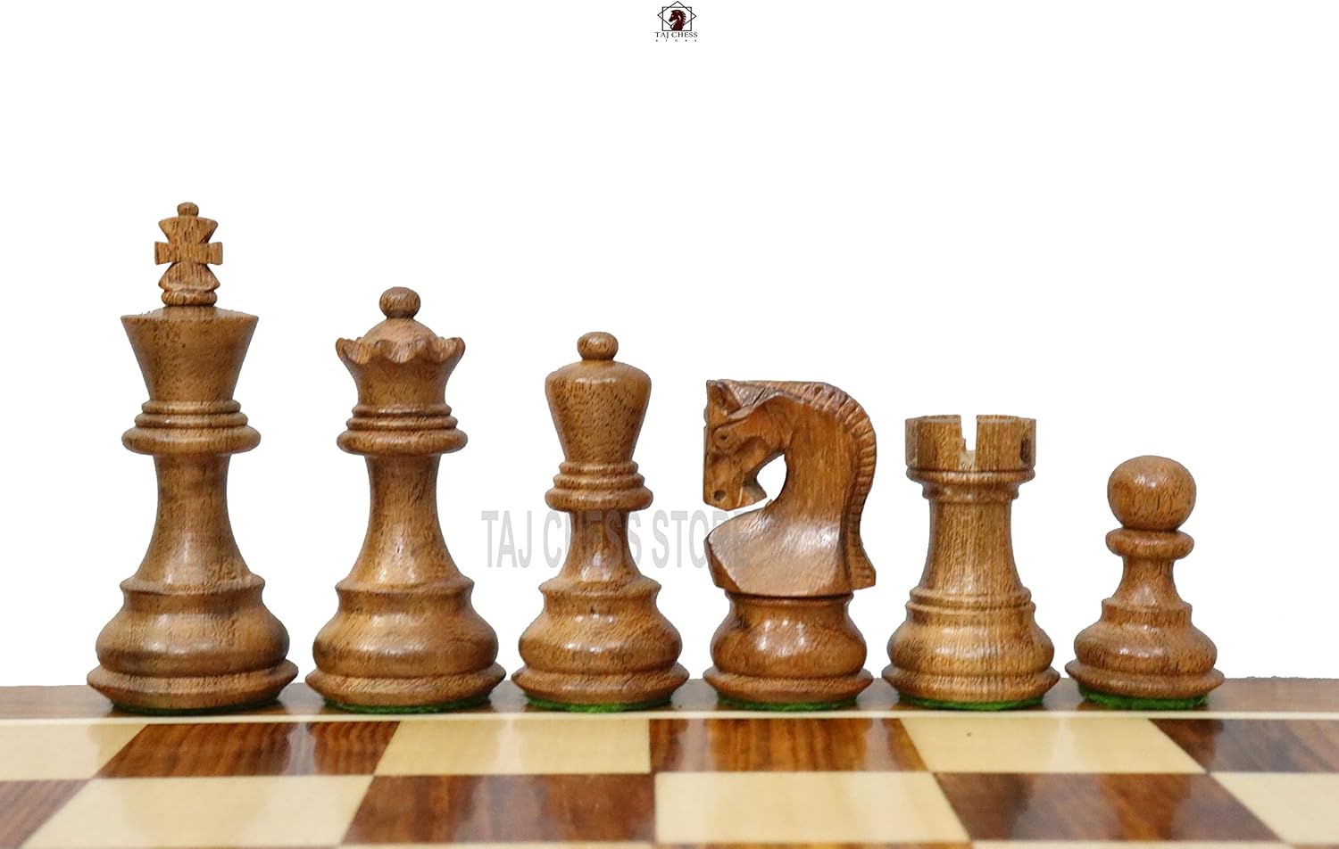 3" Russian Zagreb Chess Pieces Set only | Luxury Unique Chess Set in Golden Rosewood | Best Gift for Her or Him | Chess Moscow