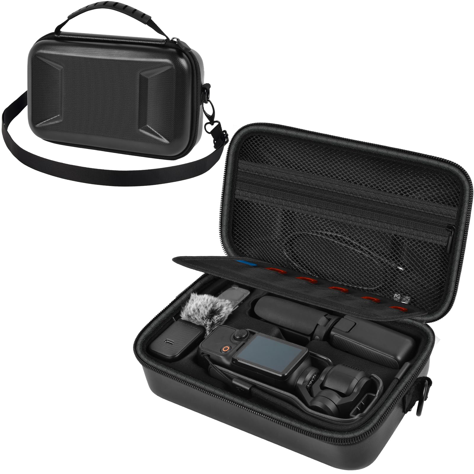 Boobowl Hard Case for DJI Osmo Pocket 3 Creator Combo, Portable Travel Storage Bag Fits Camera with Original Protective Cover, Battery Handle & Mic 2,