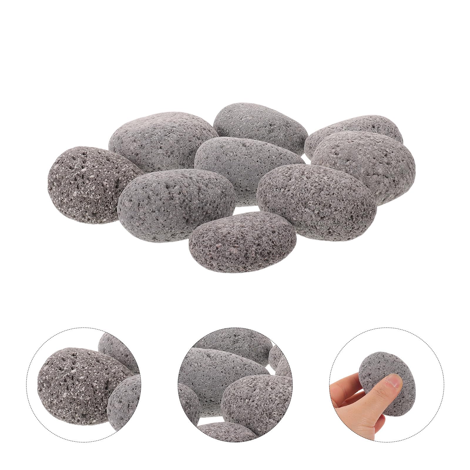 ibasenice Piedras Volcánicas para Sauna de 1.9kg Distribución del Calor para Sauna Seca y Vapor Circulación Uniforme del Calor