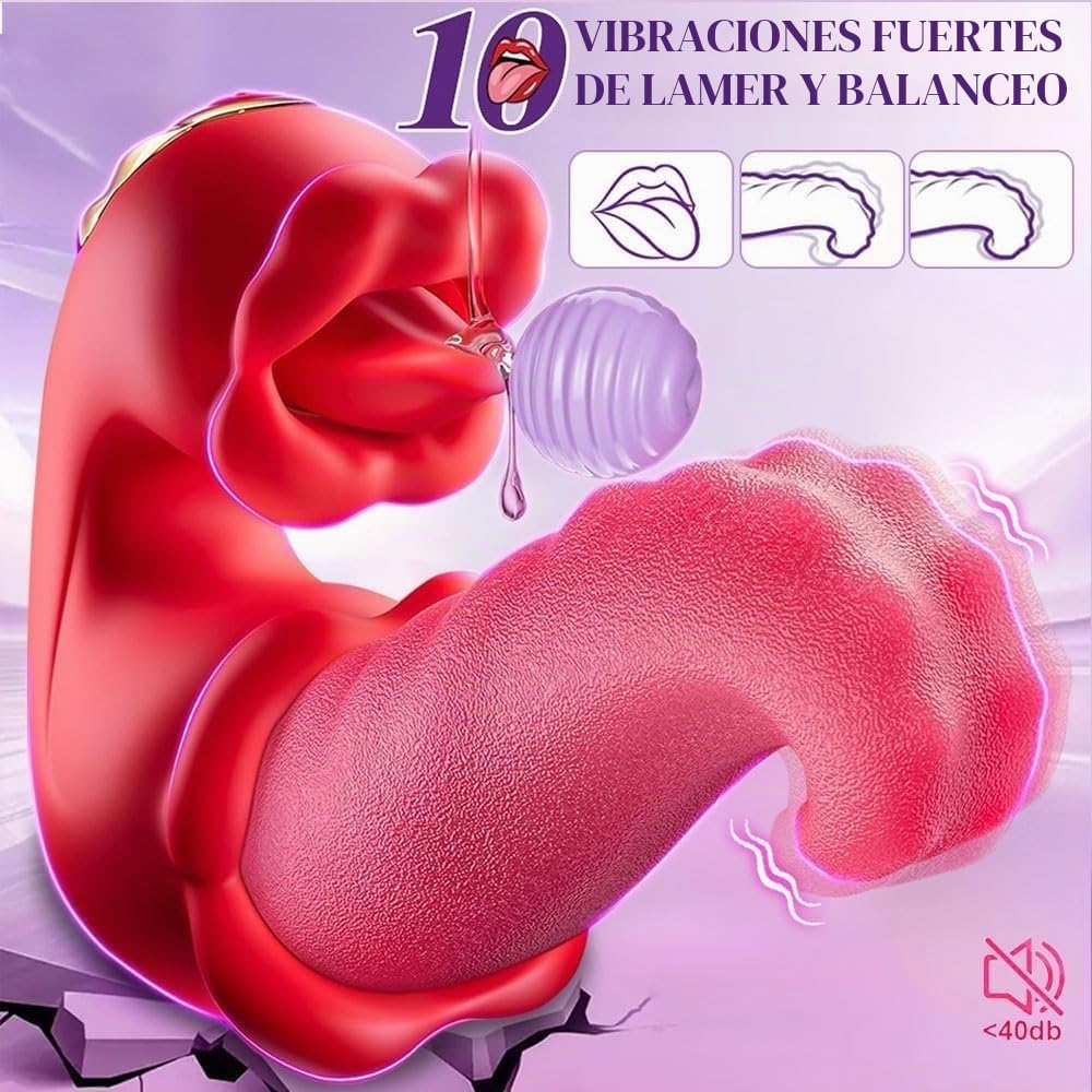 Vibrador para adultos, juguete sexual para mujeres, 4 en 1, vibrador de choque de lengua, juguete sexual para clítoris anal, pezón, parejas femeninas, juguete sexual