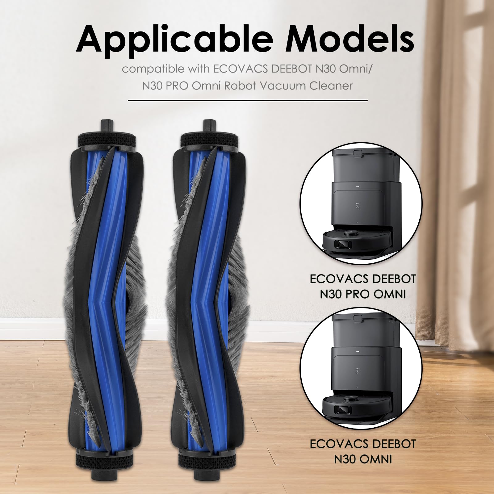 Brosse Principale De Rechange Pour Robot Aspirateur ECOVACS DEEBOT X2 / OMNI X2 Pro - Lot De 2 Pièces