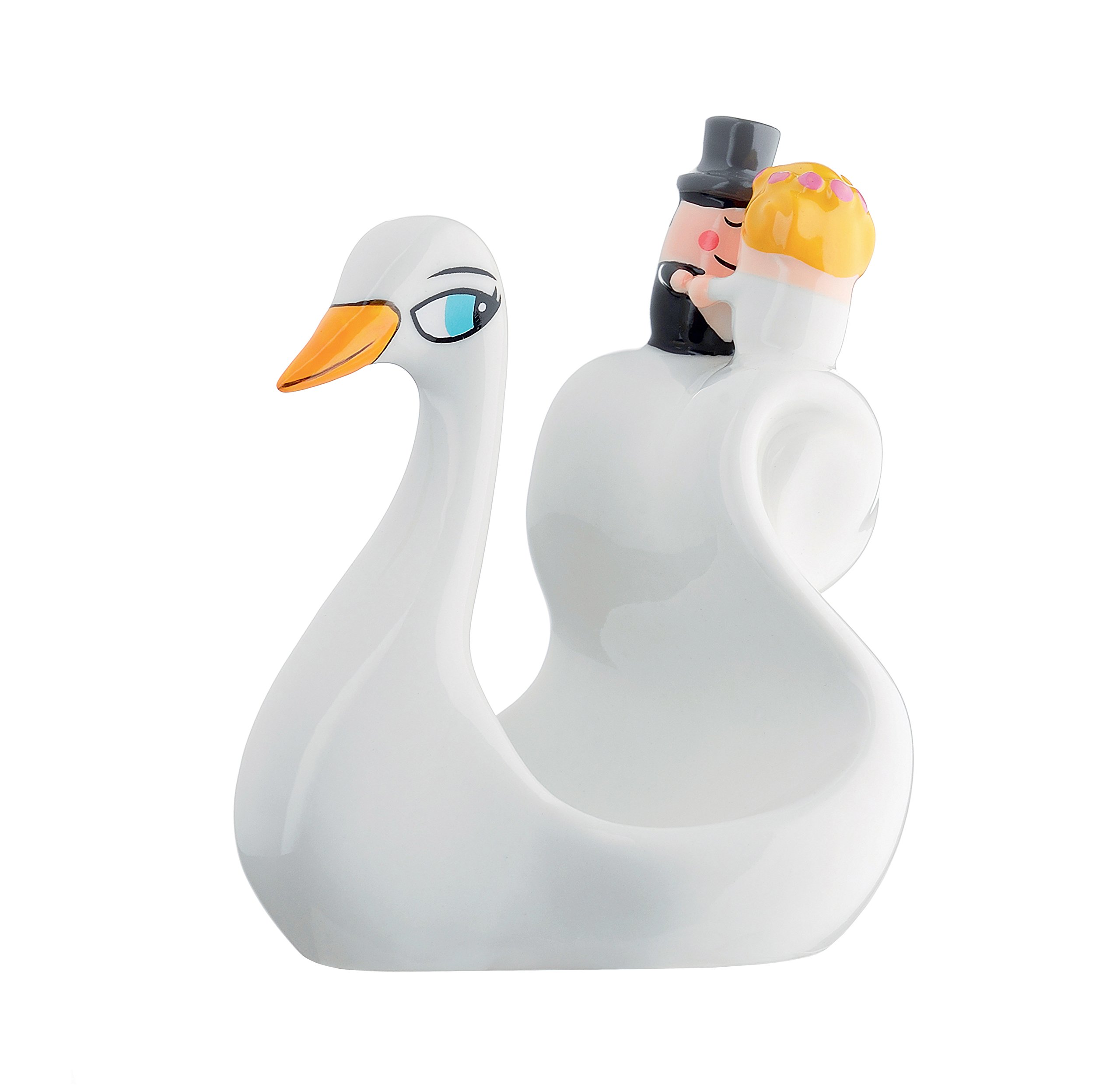 Adorno de boda Alessi de porcelana blanca ideal como regalo para novios