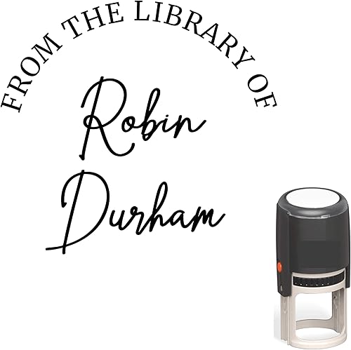 Miniatura 4 de Sello de nombre de libro de la biblioteca  de la biblioteca del sello  Por favor regrese a  Esto pertenece Stamper personalizado  Ex Libris Custom