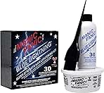 MANIC PANIC Blue Lightning Hair Bleach Kit - 30 Volume Developer + Bleach Powder Hair Lightener Lifts up to Five Levels And Eliminates Orange Tones - Vegan And Cruelty Free
