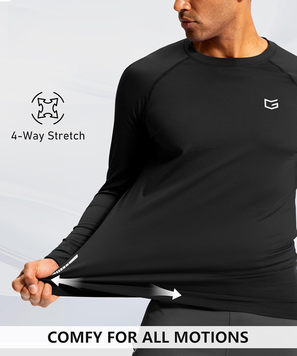 G Gradual Men's Thermal Shirts Long Sleeve Athletic Workout T-Shirts Crewneck Fleece Lind Base Layer for Men Cold Weather - Image 4