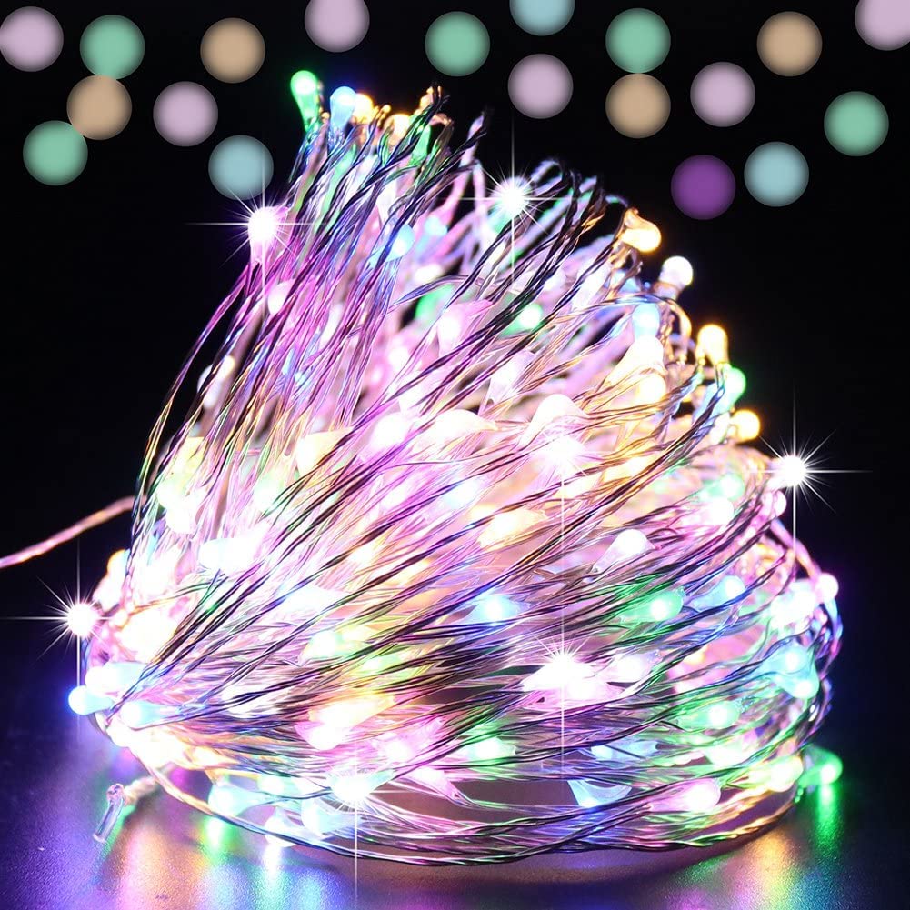 Solar String Lights, 10M 100 LED Kupferdraht Starry String Light, Indoor Outdoor Waterproof Solar Decoration Lights für Gärten, Haus, Party Ornaments