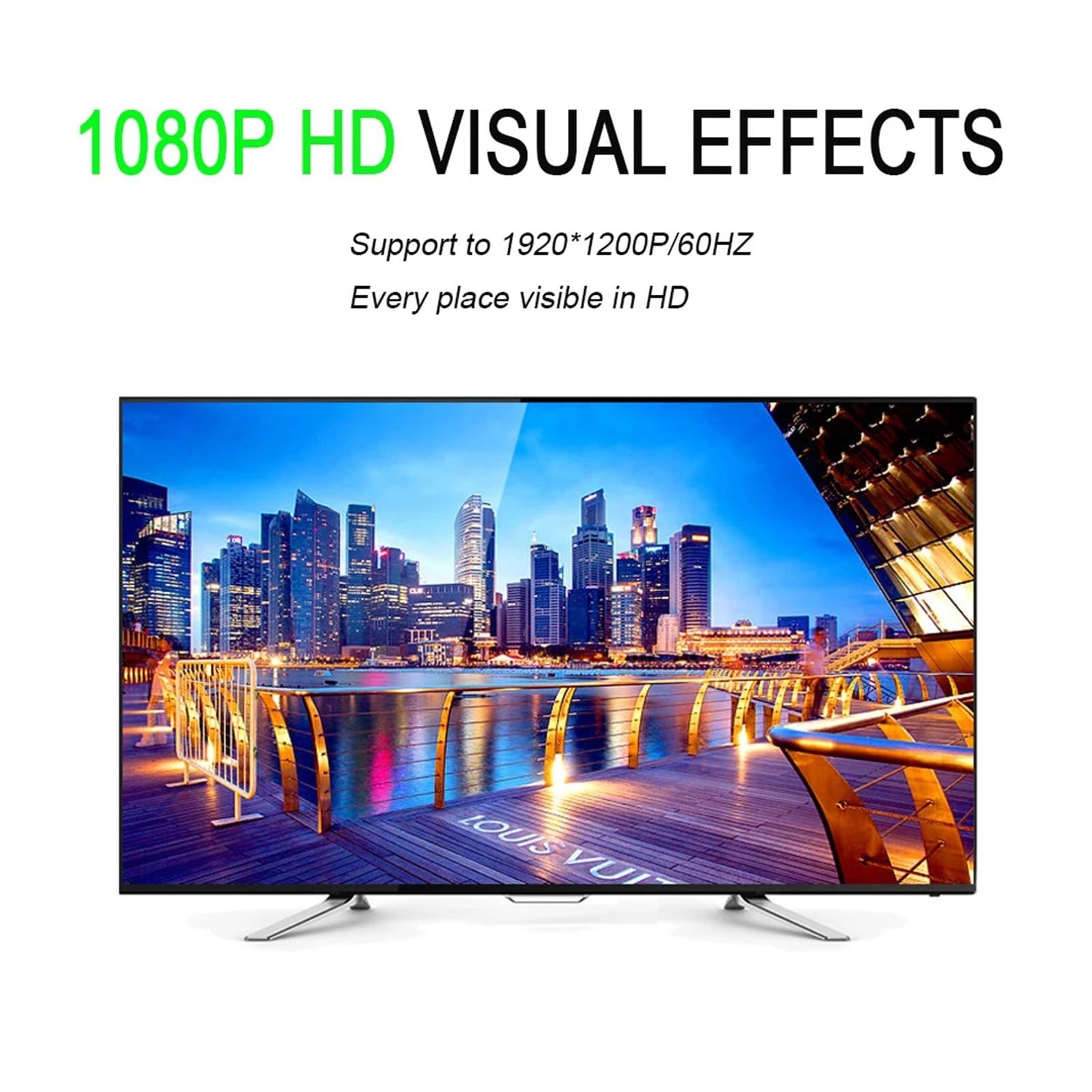 Adaptateur HDMI Vers VGA Avec Câble Audio (1080P) Fonctionne For Ordinateur Portable/boîtier TV/projecteur(White no Cable)