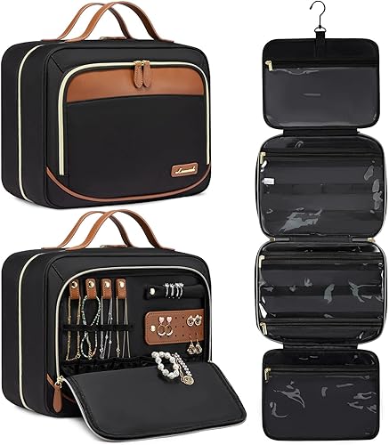 LOVEVOOK Neceser de viaje para mujer, Negro -