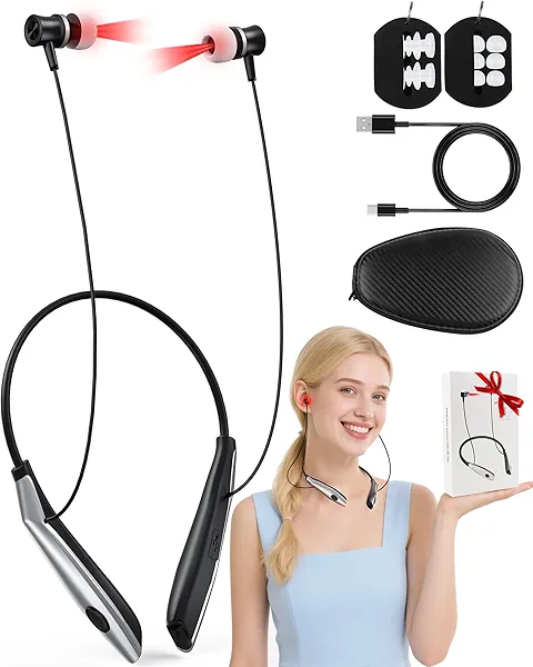 Ear & Nose Red Light Therapy Device 650nm, 2-in-1 Tinnitus Red Light Therapy Device for Ears and Nasal, Tinnitus Red Light Relief Device