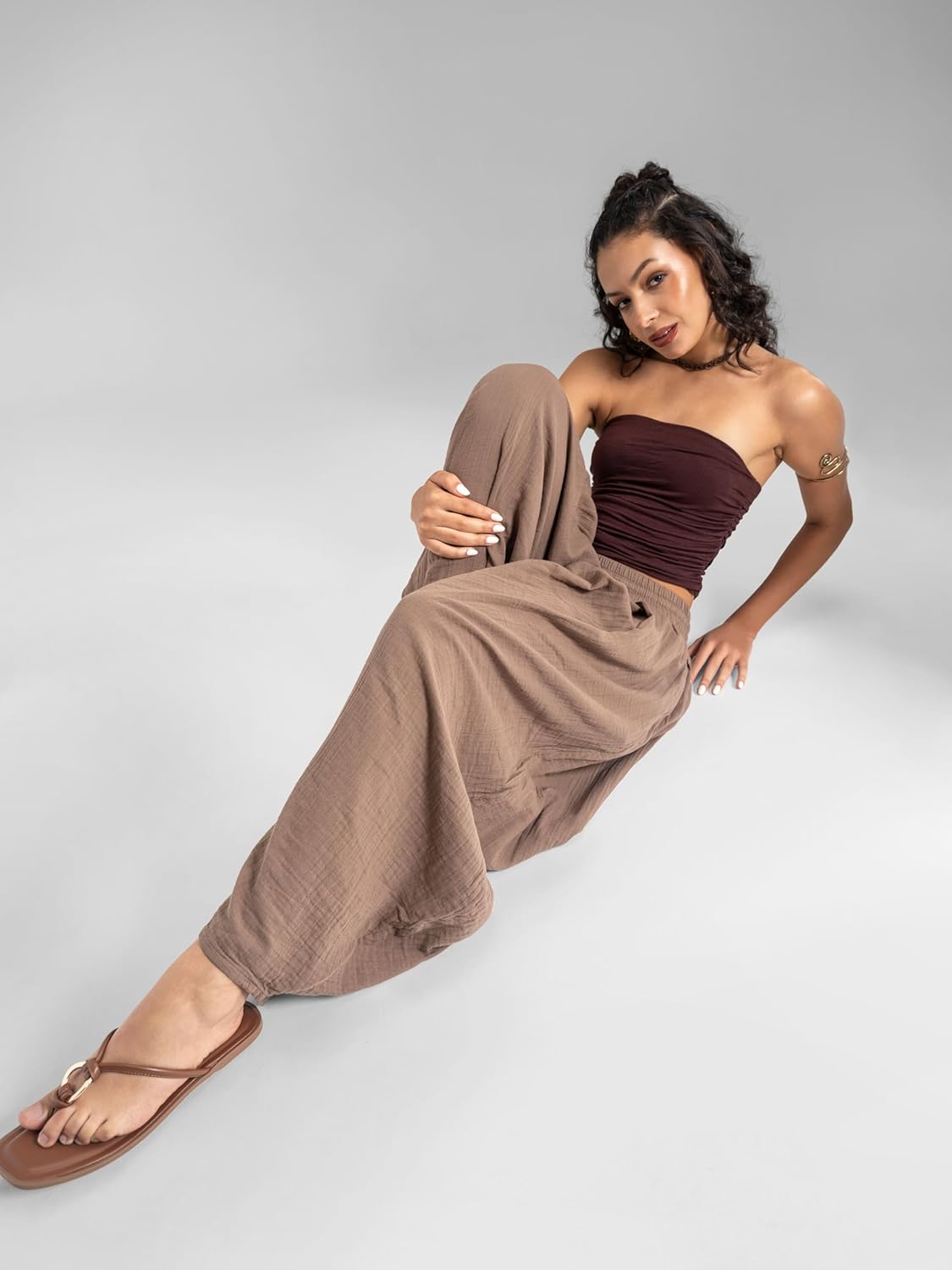 The Veshti Company Women's Bangkok Barrel Harem Pants | Cotton Boho Joggers - Yoga, Dance, Travel & Lounge - Image 9