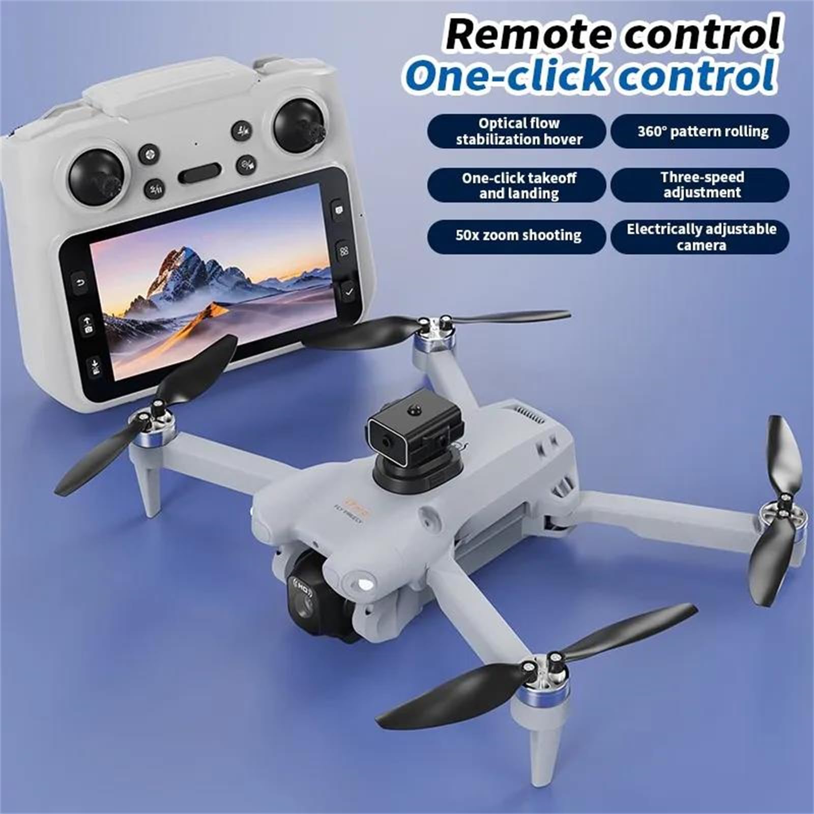 Dron i7 pro 4k hd z podwójną kamerą, profesjonalny system unikania przeszkód, optyczne pozycjonowanie przepływu, lcd uav, zdalnie sterowany quadrocopter, zabawki,Triple battery