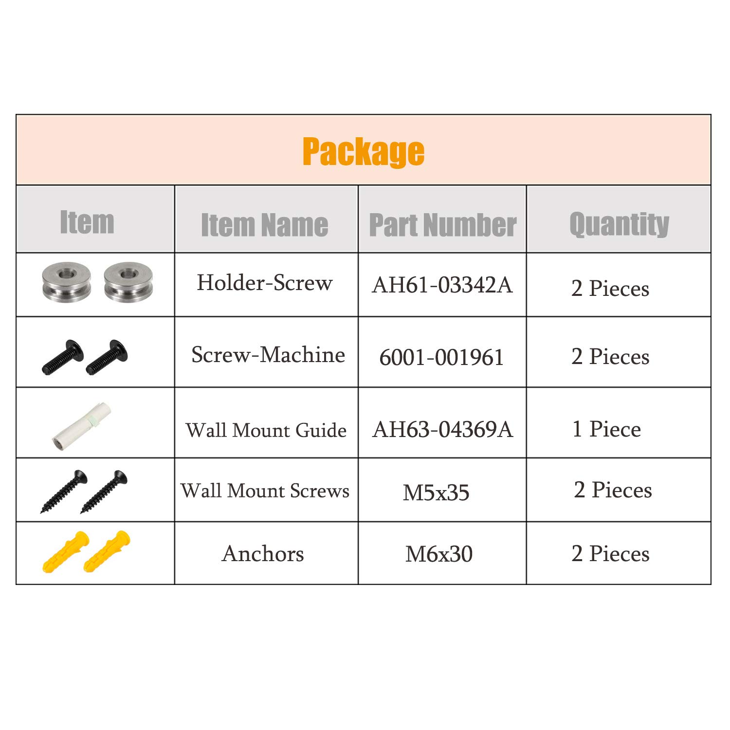 samsung soundbar screws